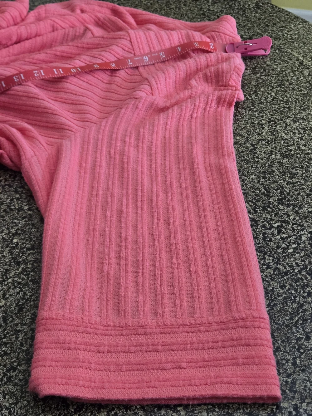 N Touch 2 pc Womens 2X Open Front Coral-Pink Textured Oversized Cardigan & Shell